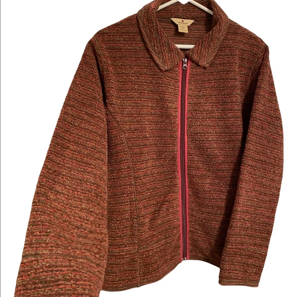 Woolrich Black Wool Cherry Zip Up Vintage Sweater - Picture 3 of 7